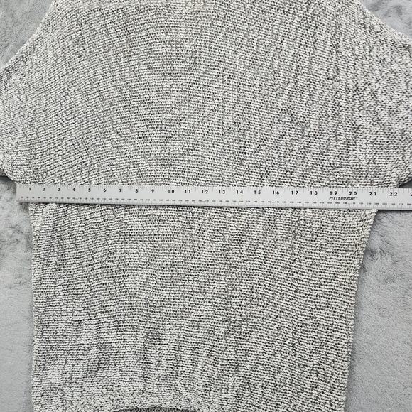 Ann Taylor LOFT Lounge Sweater Womens S Gray Half Sleeve High Low Hem Marl Knit - Picture 5 of 7
